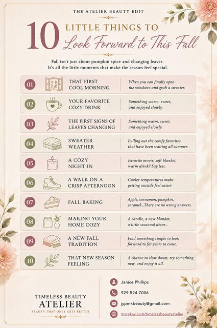 10 LITTLE THINGS TO LOOK FORWARD TO THIS FALL
