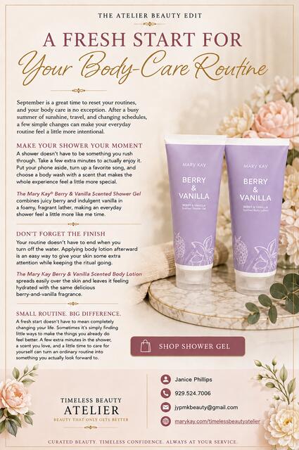 A FRESH START FOR YOUR BODY CARE